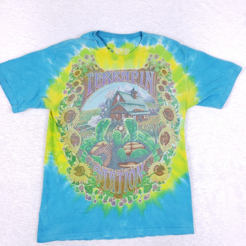 Liquid‎ Blue Grateful Dead Shirt S Terrapin Station Tie Dye Turtles Sunflowers